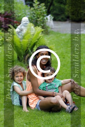 Zandvoort 12 juni 2015
Georgina Kwakye met haar twee kinderen
