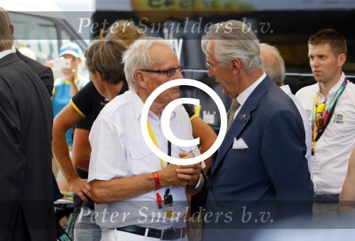 Utrecht 4 juli 2015
Tour de France start met de proloog in Utrecht. Koning Willem Alexander met burgemeester Jan v Zanen Joop Zoetemelk Richard Plugge (team Lotto  Jumbo)
