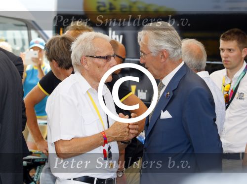 Utrecht 4 juli 2015
Tour de France start met de proloog in Utrecht. Koning Willem Alexander met burgemeester Jan v Zanen Joop Zoetemelk Richard Plugge (team Lotto  Jumbo)