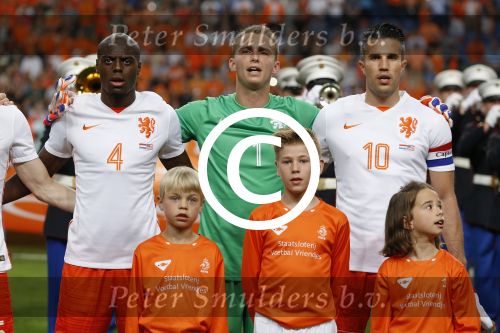Amsterdam, 5 Juni 2015
Vriendschappelijke interland Nederland-USA, eindstand 3-4
Robin v Persie en Jasper Cillessen Bruno Martins Indi