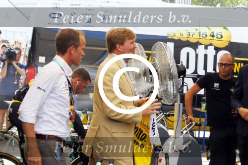 Utrecht 4 juli 2015
Tour de France start met de proloog in Utrecht. Koning Willem Alexander met burgemeester Jan v Zanen Joop Zoetemelk Richard Plugge (team Lotto  Jumbo)