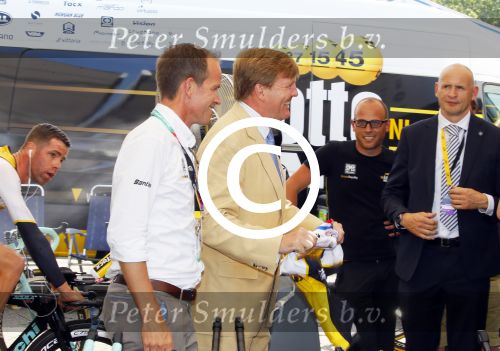 Utrecht 4 juli 2015
Tour de France start met de proloog in Utrecht. Koning Willem Alexander met burgemeester Jan v Zanen Joop Zoetemelk Richard Plugge (team Lotto  Jumbo)