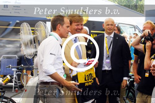 Utrecht 4 juli 2015
Tour de France start met de proloog in Utrecht. Koning Willem Alexander met burgemeester Jan v Zanen Joop Zoetemelk Richard Plugge (team Lotto  Jumbo)