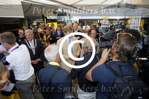 Utrecht 4 juli 2015
Tour de France start met de proloog in Utrecht. Koning Willem Alexander met burgemeester Jan v Zanen Joop Zoetemelk Richard Plugge (team Lotto  Jumbo)