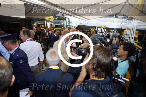 Utrecht 4 juli 2015
Tour de France start met de proloog in Utrecht. Koning Willem Alexander met burgemeester Jan v Zanen Joop Zoetemelk Richard Plugge (team Lotto  Jumbo)