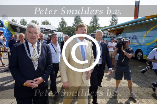 Utrecht 4 juli 2015
Tour de France start met de proloog in Utrecht. Koning Willem Alexander met burgemeester Jan v Zanen Joop Zoetemelk Richard Plugge (team Lotto  Jumbo)