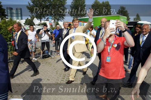 Utrecht 4 juli 2015
Tour de France start met de proloog in Utrecht. Koning Willem Alexander met burgemeester Jan v Zanen Joop Zoetemelk Richard Plugge (team Lotto  Jumbo)