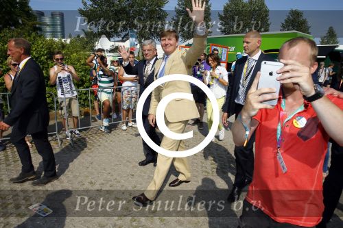 Utrecht 4 juli 2015
Tour de France start met de proloog in Utrecht. Koning Willem Alexander met burgemeester Jan v Zanen Joop Zoetemelk Richard Plugge (team Lotto  Jumbo)