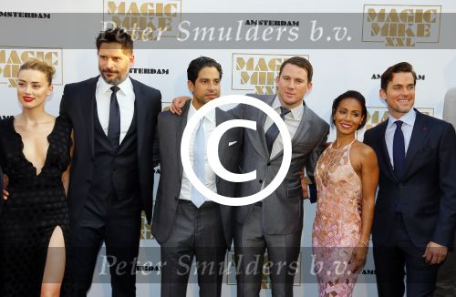 Amsterdam 1 juli 2015
Premiere Magic Mike XXL in Tuschinski in aanwezigheid van de cast met Channing Tatum Matt Bomer Joe Manganiello Adam RodriguezAmber Heard Jada Pinkett Smith en regisseur Gregory Jacobs.