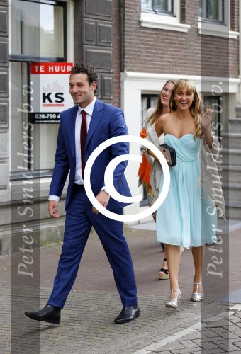 Amsterdam 20 juni 2015 
Trouwen Kimberley Klaver en Bas Schothorst in de Duif in Amsterdam. Melody Klaver met vriend