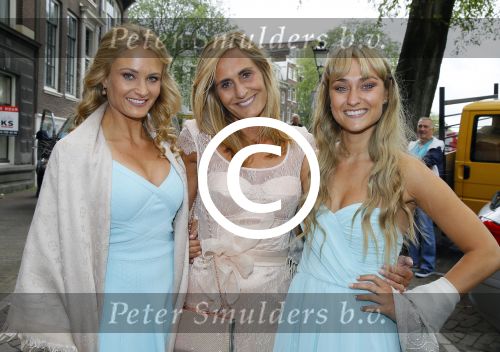Amsterdam 20 juni 2015 
Trouwen Kimberley Klaver en Bas Schothorst in de Duif in Amsterdam. Melody Patricia en Stephanie Klaver