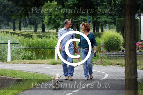 s Gravenland 14 juli 2015
Myrna Goossen laat samen met haar nieuwe vriend Erik Klap de hond uit.