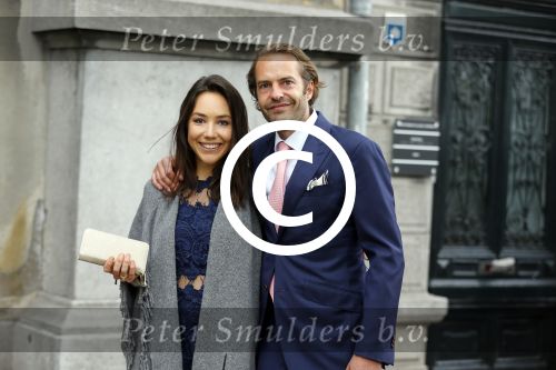Amsterdam 20 juni 2015 
Trouwen Kimberley Klaver en Bas Schothorst in de Duif in Amsterdam. Olivier de Fuyk met vriendin