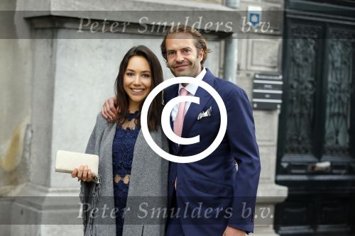 Amsterdam 20 juni 2015 
Trouwen Kimberley Klaver en Bas Schothorst in de Duif in Amsterdam. Olivier de Fuyk met vriendin