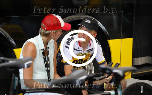 Utrecht 4 juli 2015
Tour de France start met de proloog in Utrecht. Robert Gesink met zijn vrouw