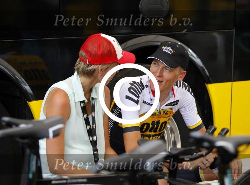 Utrecht 4 juli 2015
Tour de France start met de proloog in Utrecht. Robert Gesink met zijn vrouw