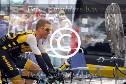 Utrecht 4 juli 2015
Tour de France start met de proloog in Utrecht. Steven Kruiswijk met zijn vrouw