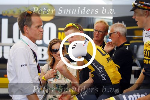 Utrecht 4 juli 2015
Tour de France start met de proloog in Utrecht. Steven Kruiswijk met zijn vrouw