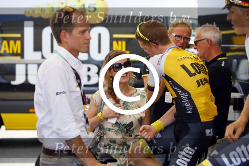 Utrecht 4 juli 2015
Tour de France start met de proloog in Utrecht. Steven Kruiswijk met zijn vrouw