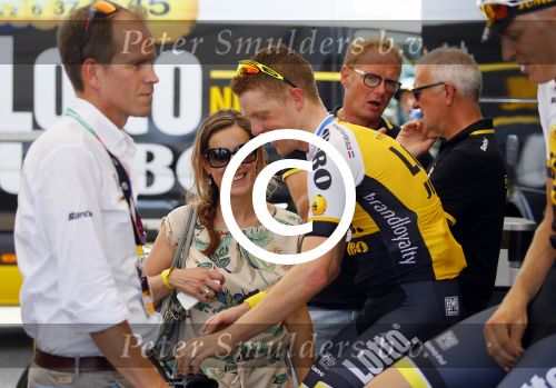 Utrecht 4 juli 2015
Tour de France start met de proloog in Utrecht. Steven Kruiswijk met zijn vrouw