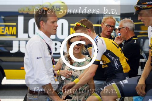 Utrecht 4 juli 2015
Tour de France start met de proloog in Utrecht. Steven Kruiswijk met zijn vrouw