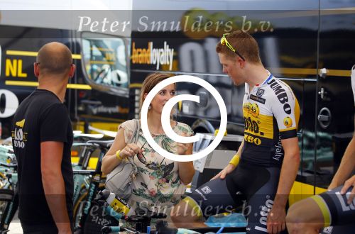 Utrecht 4 juli 2015
Tour de France start met de proloog in Utrecht. Steven Kruiswijk met zijn vrouw