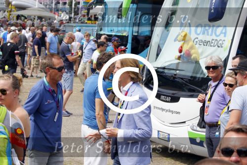 Utrecht 4 juli 2015
Tour de France start met de proloog in Utrecht. Steven Rooks met Jan de Jong (NOS)