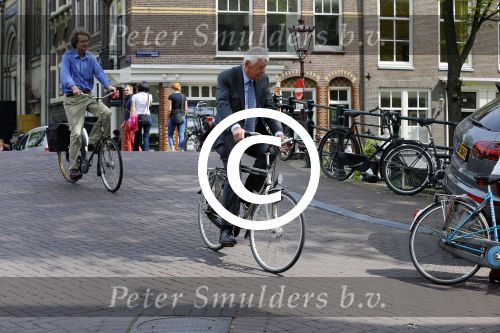 Amsterdam 10 augustus 2015     
Wim en Rita Kok op de fiets in Amsterdam.