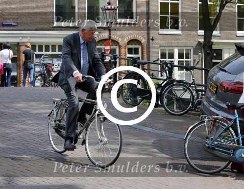 Amsterdam 10 augustus 2015     
Wim en Rita Kok op de fiets in Amsterdam.