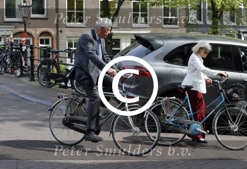 Amsterdam 10 augustus 2015     
Wim en Rita Kok op de fiets in Amsterdam.