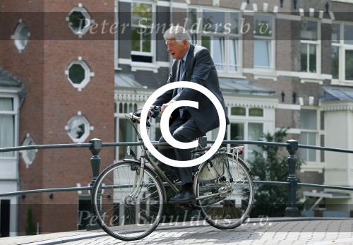 Amsterdam 10 augustus 2015     
Wim en Rita Kok op de fiets in Amsterdam.