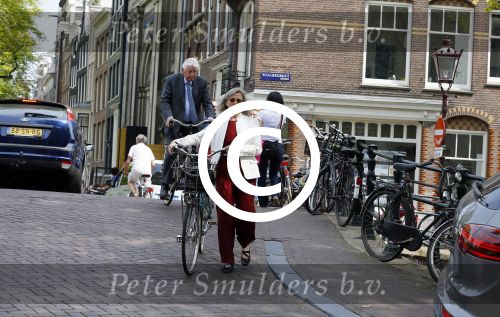 Amsterdam 10 augustus 2015     
Wim en Rita Kok op de fiets in Amsterdam.