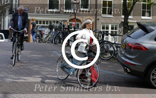 Amsterdam 10 augustus 2015     
Wim en Rita Kok op de fiets in Amsterdam.