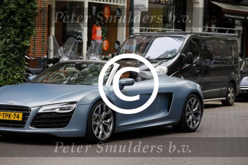 Amsterdam 26 juni 2015  
Winnie Haatrecht ( Voetbalmakelaar) in zijn audi RS8 cabrio