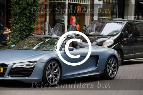 Amsterdam 26 juni 2015  
Winnie Haatrecht ( Voetbalmakelaar) in zijn audi RS8 cabrio