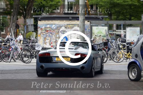 Amsterdam 26 juni 2015  
Winnie Haatrecht ( Voetbalmakelaar) in zijn audi RS8 cabrio