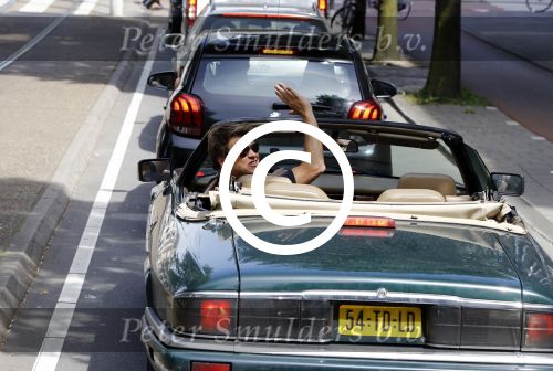 Amsterdam 15 juli 2016
Beau v Erven Dorens in zijn jaguar cabrio.
