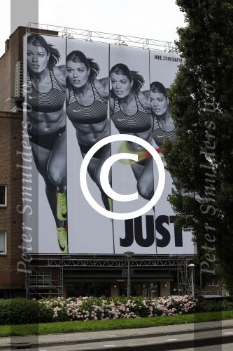 Amsterdam 13 juli 2017 
Reclame Nike / Dafne Schippers op verschillende panden in amsterdam.