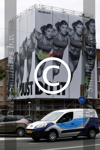 Amsterdam 13 juli 2017 
Reclame Nike / Dafne Schippers op verschillende panden in amsterdam.