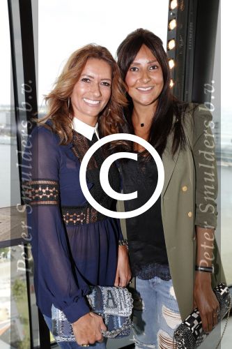 Amsterdam 11 juli 2016 
Modeshow Maria Tailor in de amsterdam Lookout aan het IJ. Karin de Rooy en Felicity Gullit
