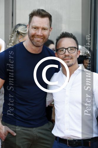 Amsterdam 17 juli 2016
Premiere huisdiergeheimen in Pathe arena. Sipke Jan Bousema met vriend/partner