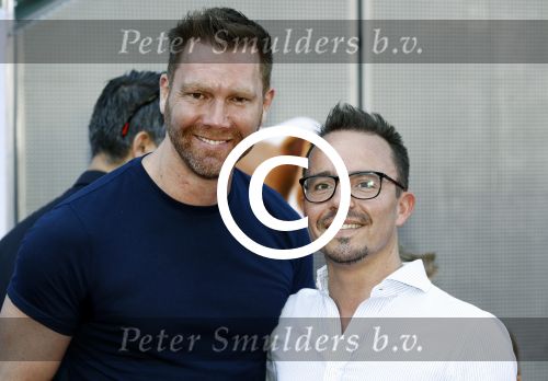 Amsterdam 17 juli 2016
Premiere huisdiergeheimen in Pathe arena. Sipke Jan Bousema met vriend/partner