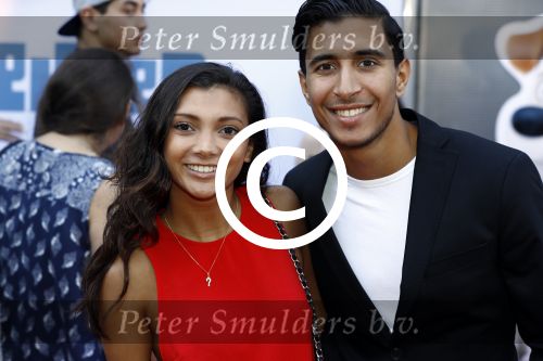 Amsterdam 17 juli 2016
Premiere huisdiergeheimen in Pathe arena. Tara Hetharia met vriend