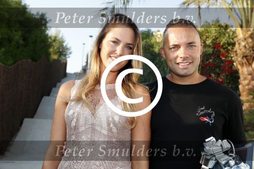ibiza 23 juni 2017
Opening restarant club Xaxa van EWesley Sneijder en zijn vrouw Yolanthe Sneijder Cabau op eht strand van Cala Tarida. Demy de Zeeuw met vriendin