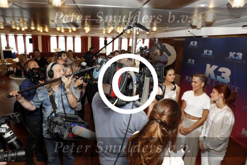 Rotterdam 27 juni 2017
Opnames film K3 Love Cruise op de SS Rotterdam met oa  Tim Douwsma Nicolette v Dam en Winston Post