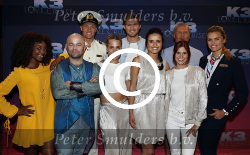 Rotterdam 27 juni 2017
Opnames film K3 Love Cruise op de SS Rotterdam met oa  Tim Douwsma Nicolette v Dam en Winston Post