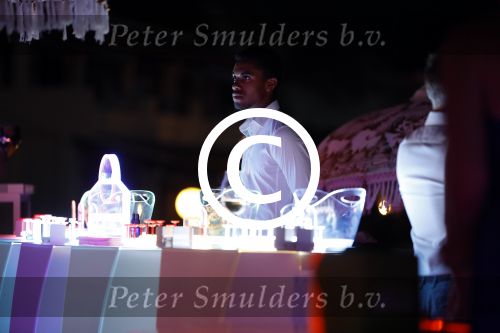ibiza 23 juni 2017
Opening restarant club Xaxa van EWesley Sneijder en zijn vrouw Yolanthe Sneijder Cabau op eht strand van Cala Tarida.