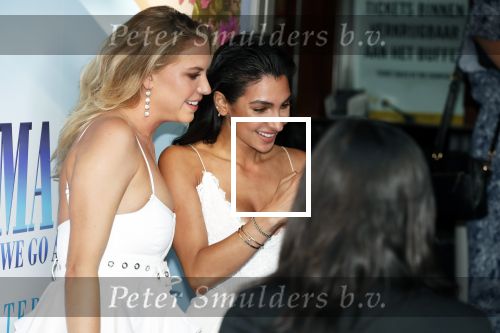 Amsterdam 17 juli 2018
Premiere Mamma mia in Tuschinski. Anna Nooshin met Jessie Jazz Vuijk