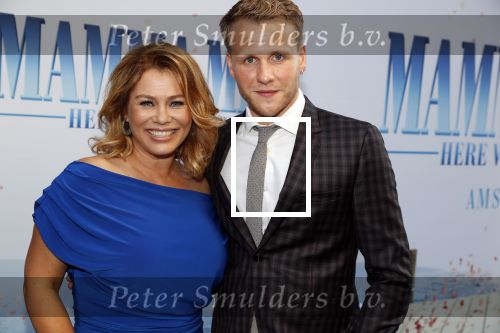 Amsterdam 17 juli 2018
Premiere Mamma mia in Tuschinski.  Antje Monteiro en Josh Dylan