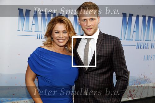 Amsterdam 17 juli 2018
Premiere Mamma mia in Tuschinski.  Antje Monteiro en Josh Dylan